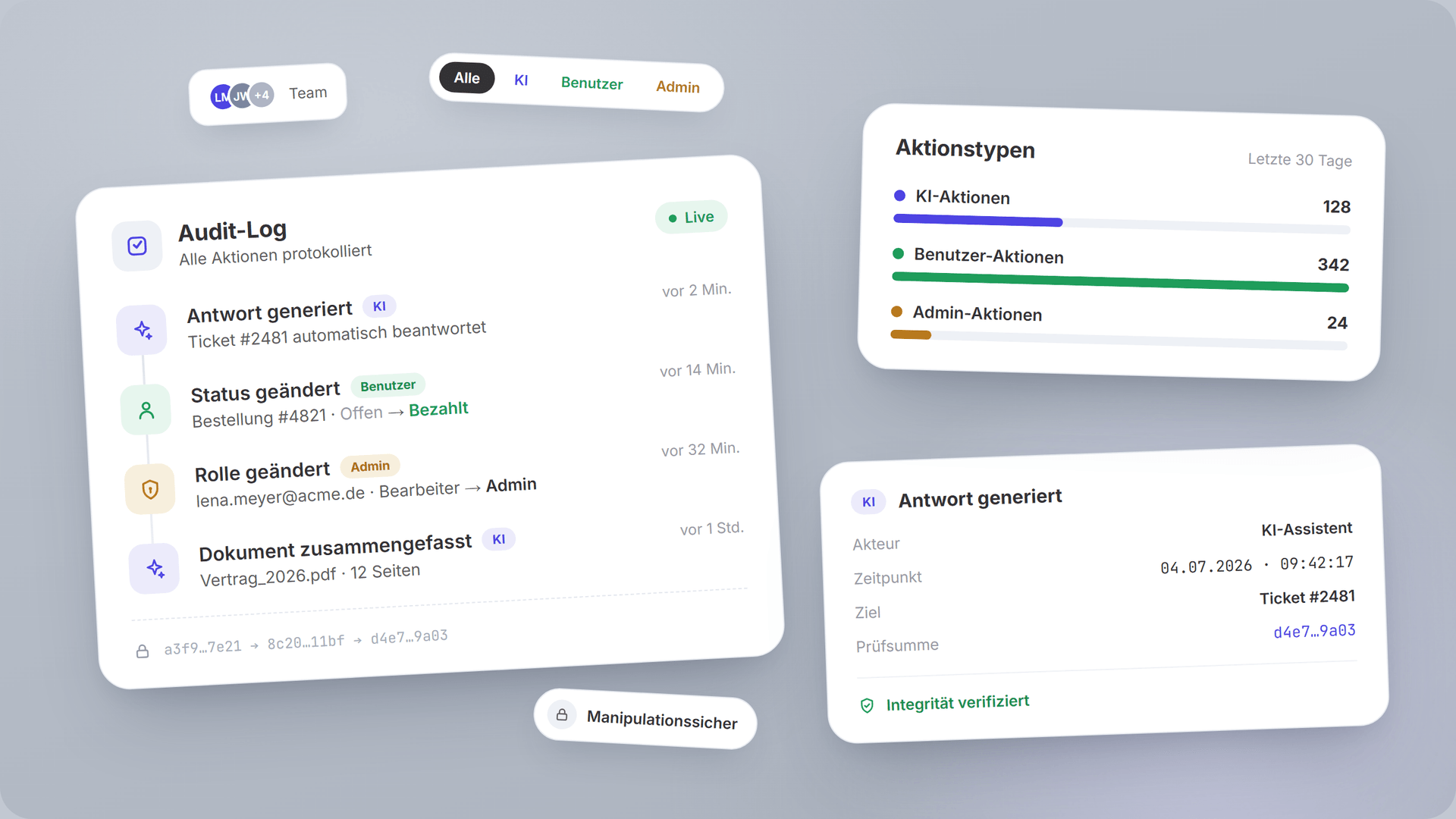 Audit und Webhooks